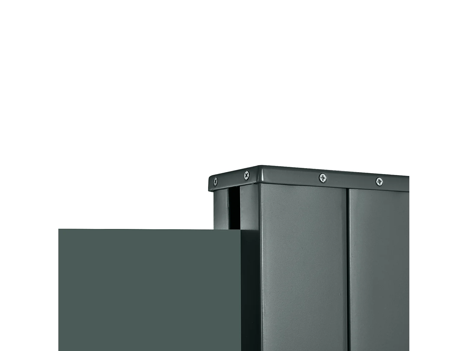 Store latéral brise-vue paravent rétractable dim. 3L x 2H m polyester imperméable anti-UV haute densité gris