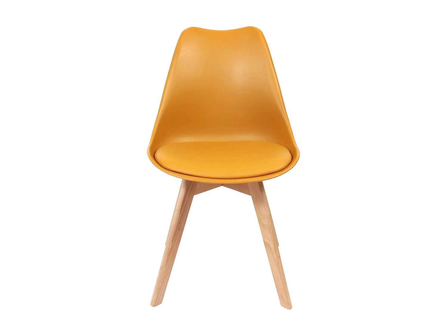 Chaise Scandinave Coque Rembourree Jaune - Lot De 4 Jaune