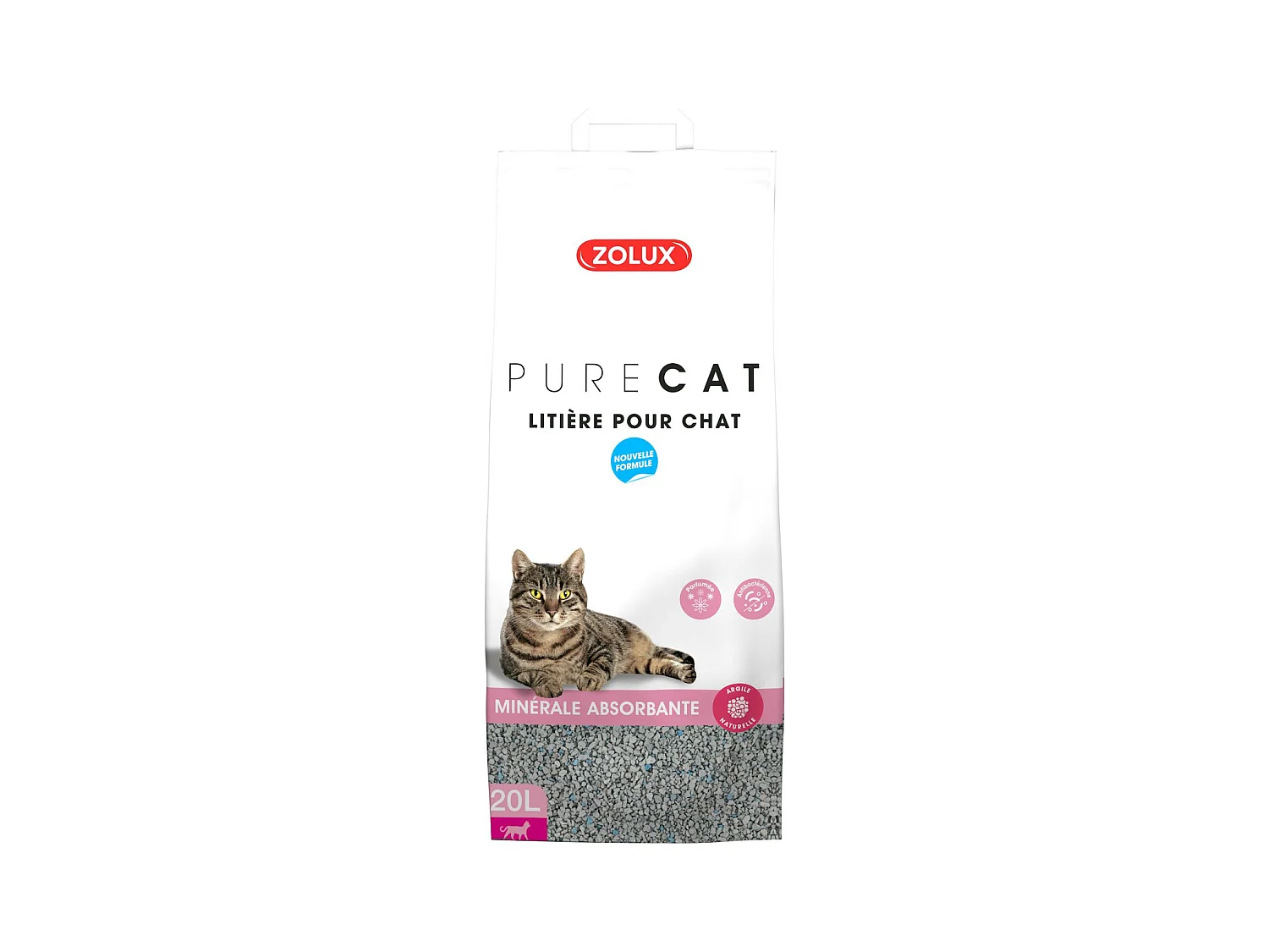 Litière absorbante parfumée Purecat 20 litres