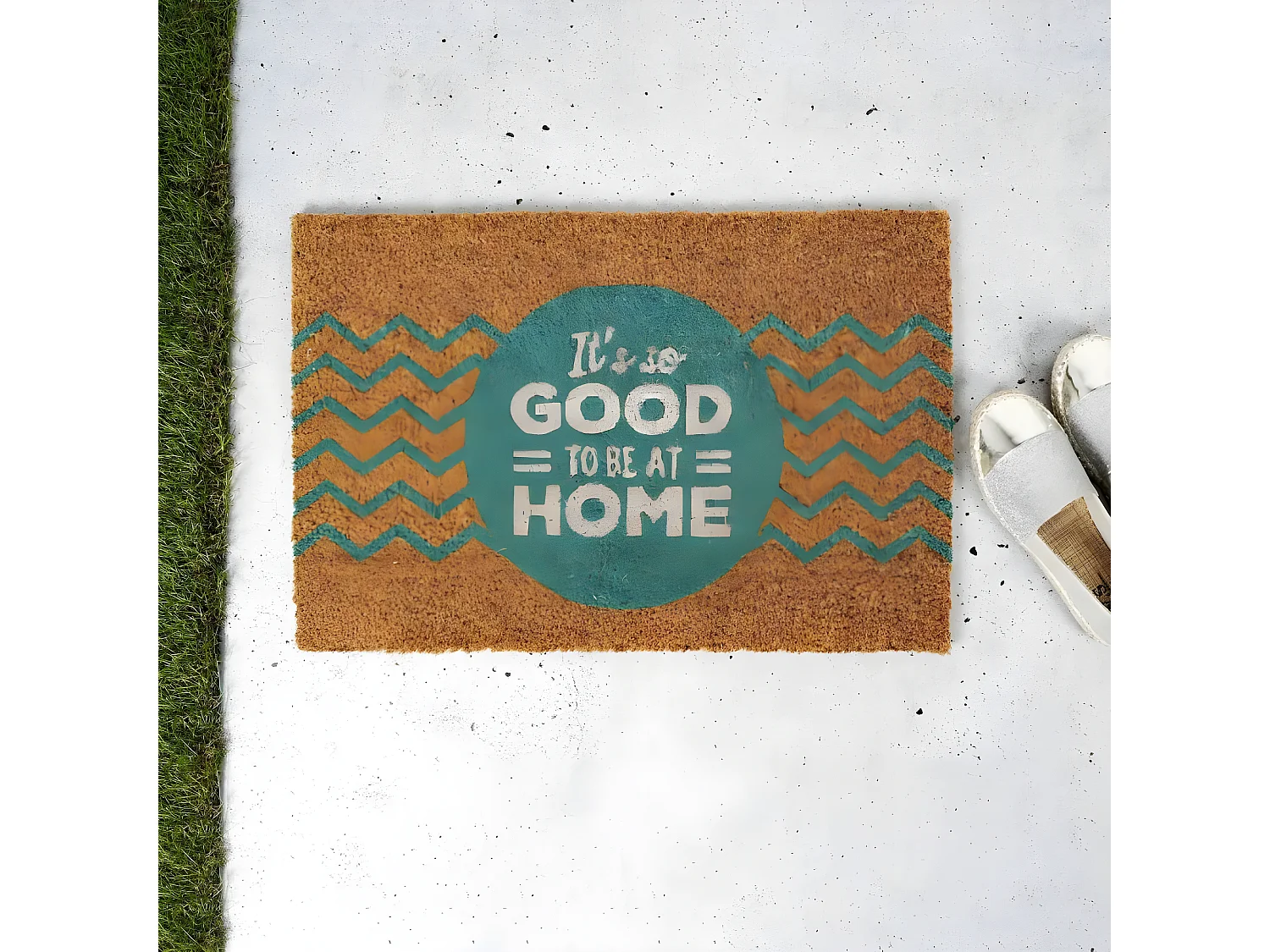 Paillasson fibre de coco avec inscription  60 x 40 cm Good to be at home