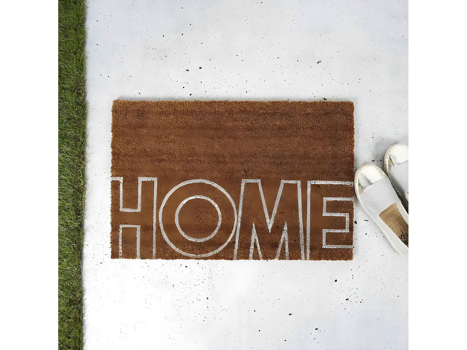 Paillasson fibre de coco avec inscription  60 x 40 cm Home