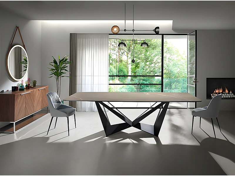 Sedia da pranzo in velluto e similpelle   4109 ANGEL CERDA