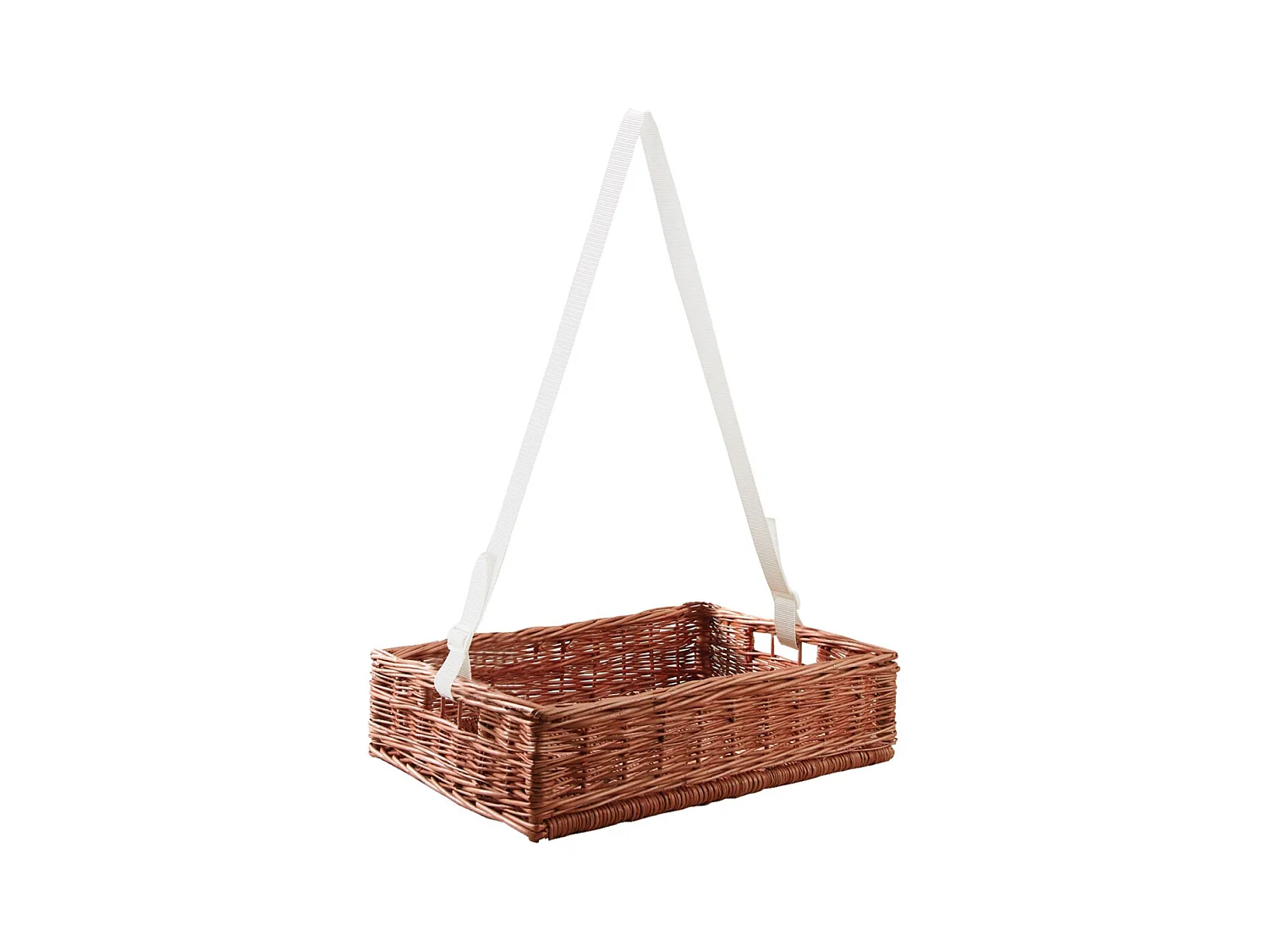 Panier ouvreuse cinéma en osier Avec sangle ajustable à poser