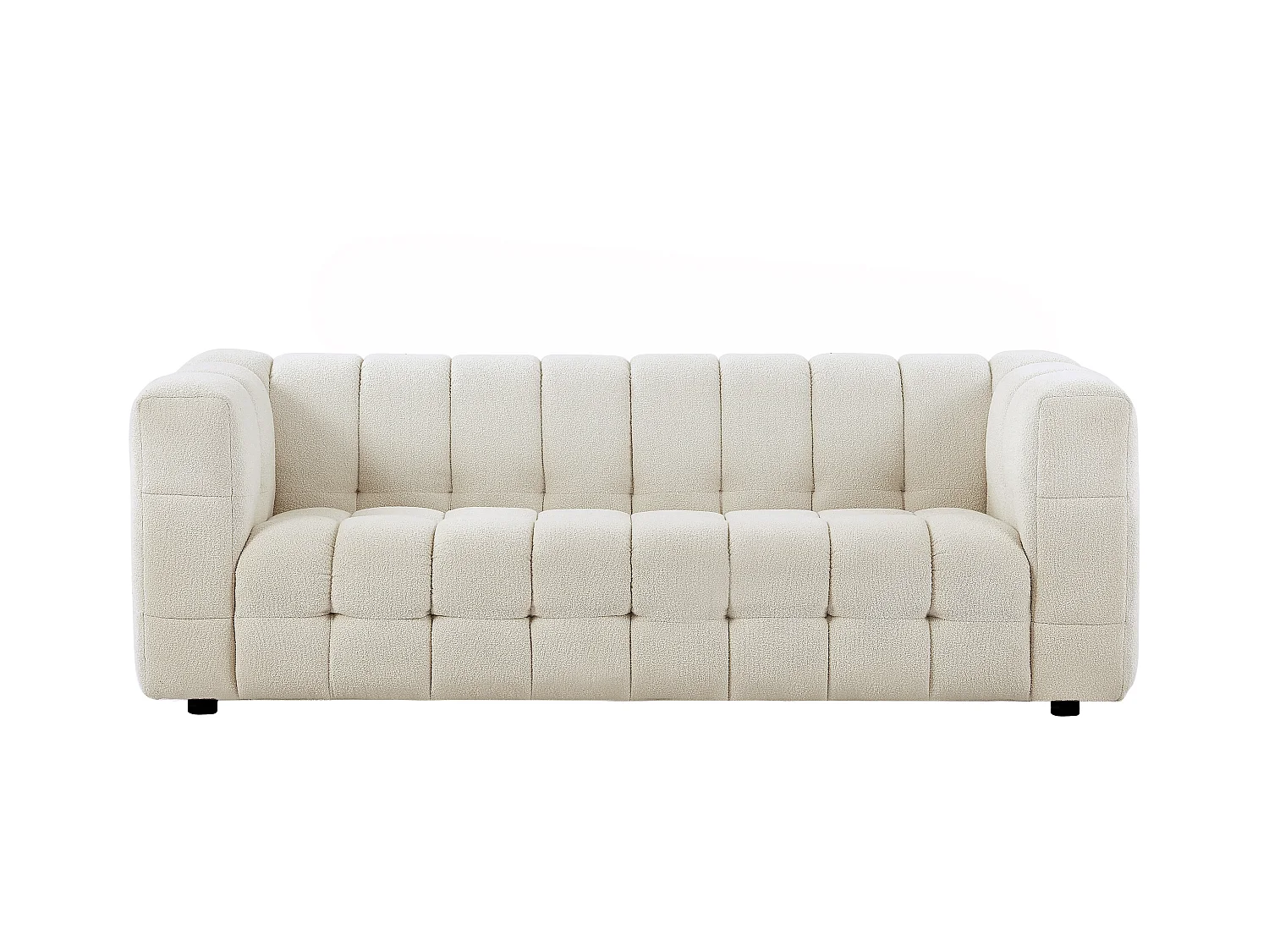 Divano 3 posti in Tessuto bouclé Bianco avorio - LERICI di Pascal Morabito