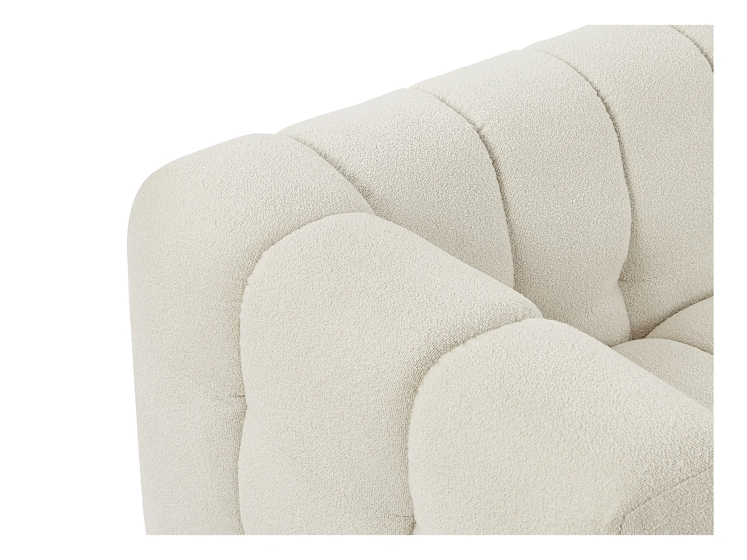 Divano 3 posti in Tessuto bouclé Bianco avorio - LERICI di Pascal Morabito