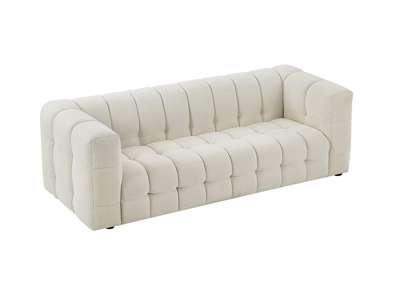 Divano 3 posti in Tessuto bouclé Bianco avorio - LERICI di Pascal Morabito