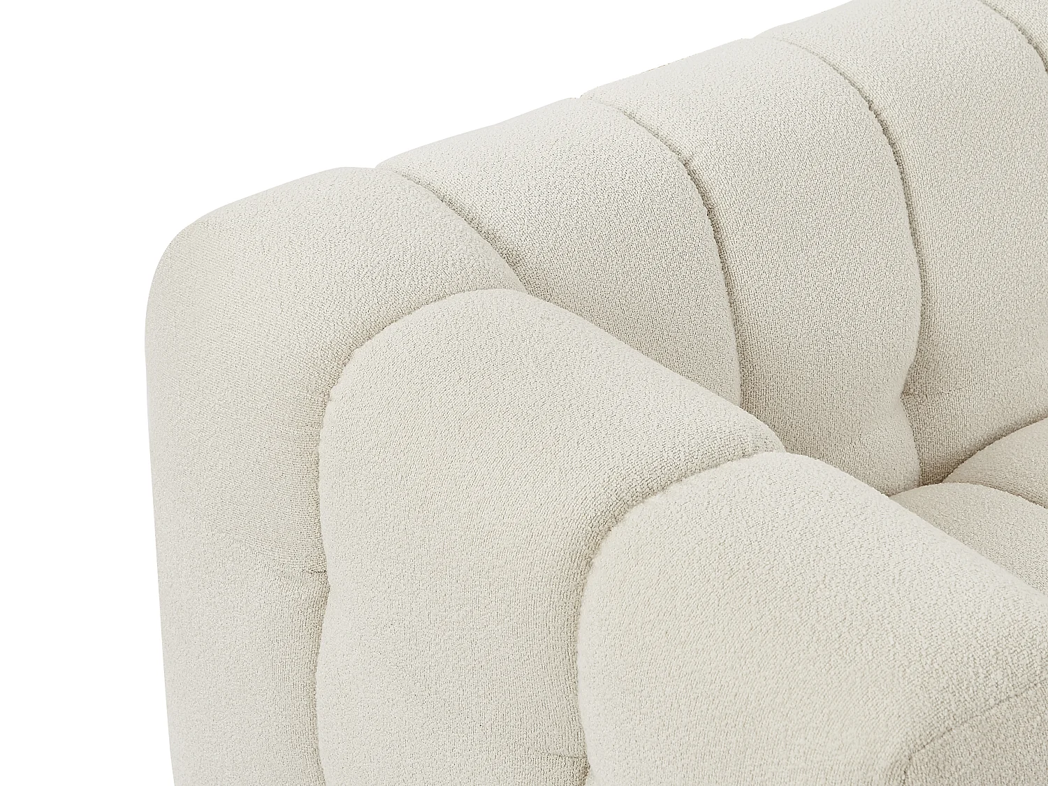 Canapé 3 places en tissu bouclette blanc ivoire LERICI de Pascal Morabito