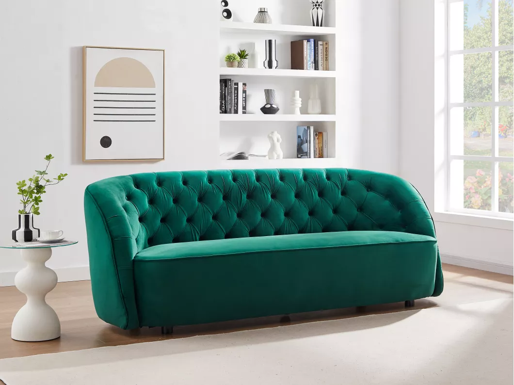 Kauf Unique Sofa 3-Sitzer - Samt - Grün - ORTANO