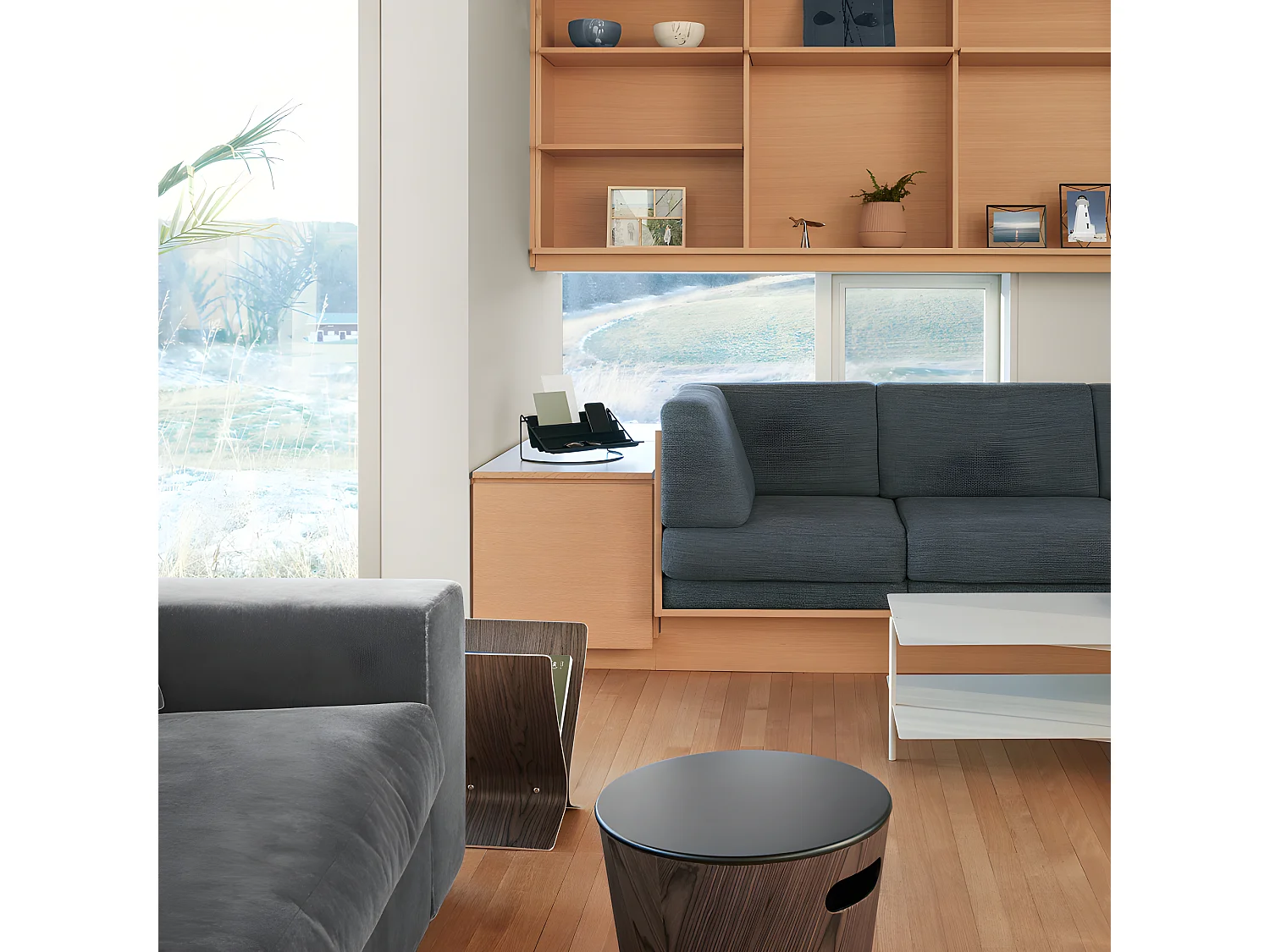 Tabouret de rangement Woodrow Marron  Umbra