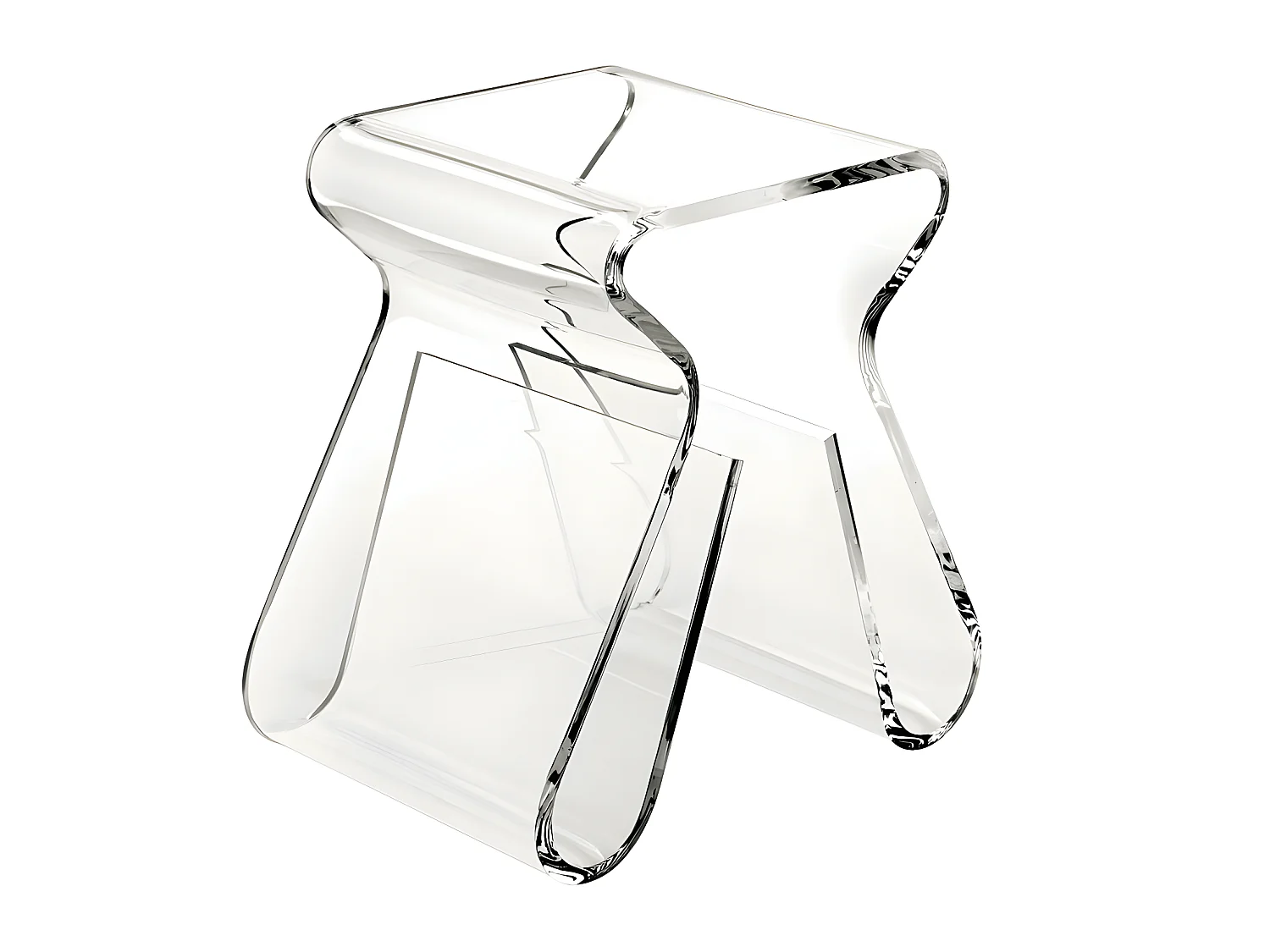 Taburete y revistero Transparente