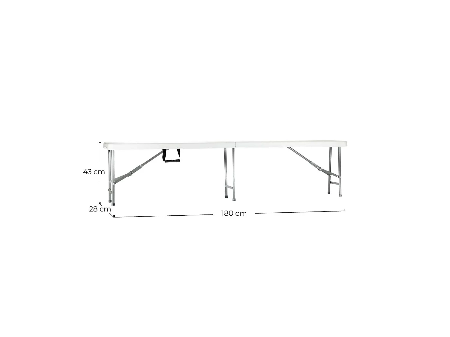 Banco Plegable Catering 180x30x43cm 7house