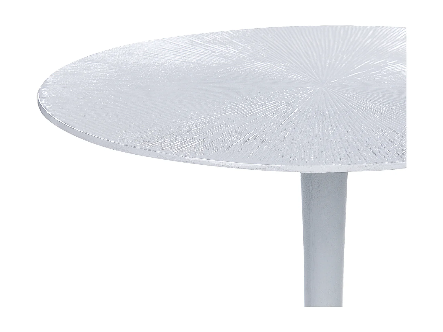 Beistelltisch Metall weiß rund Säulenfuß einbeinig ⌀ 40 cm Modern Eucla