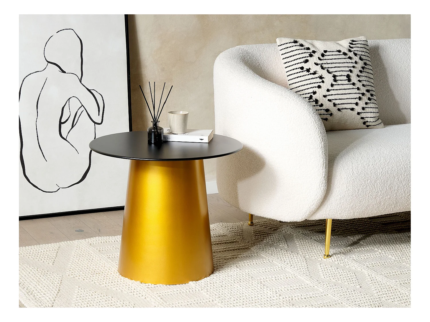 Beistelltisch KERANG Metall Gold