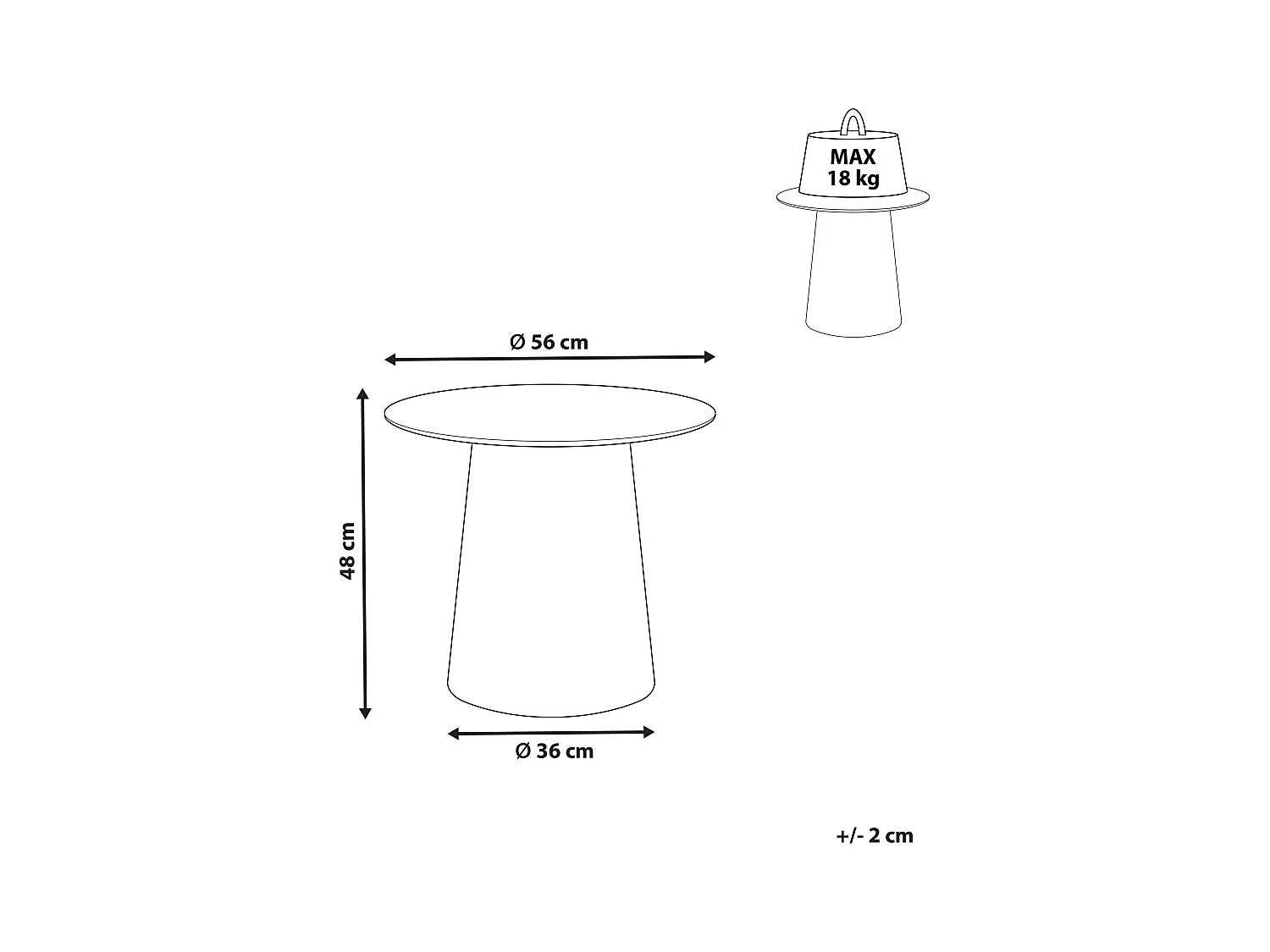 Beistelltisch KERANG Metall Gold