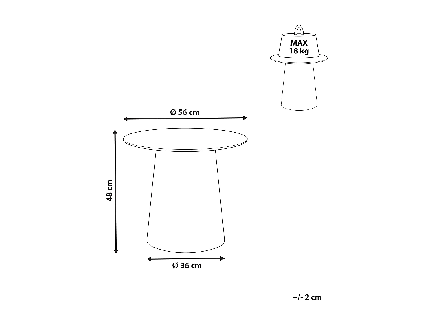 Bijzettafel KERANG Metaal Goud