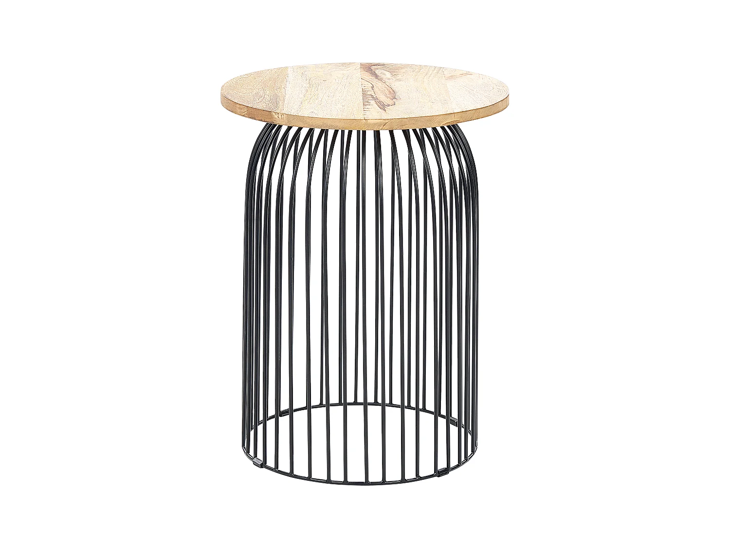 Stolik pomocniczy WILLS Drewno mango Brązowy/ czarny