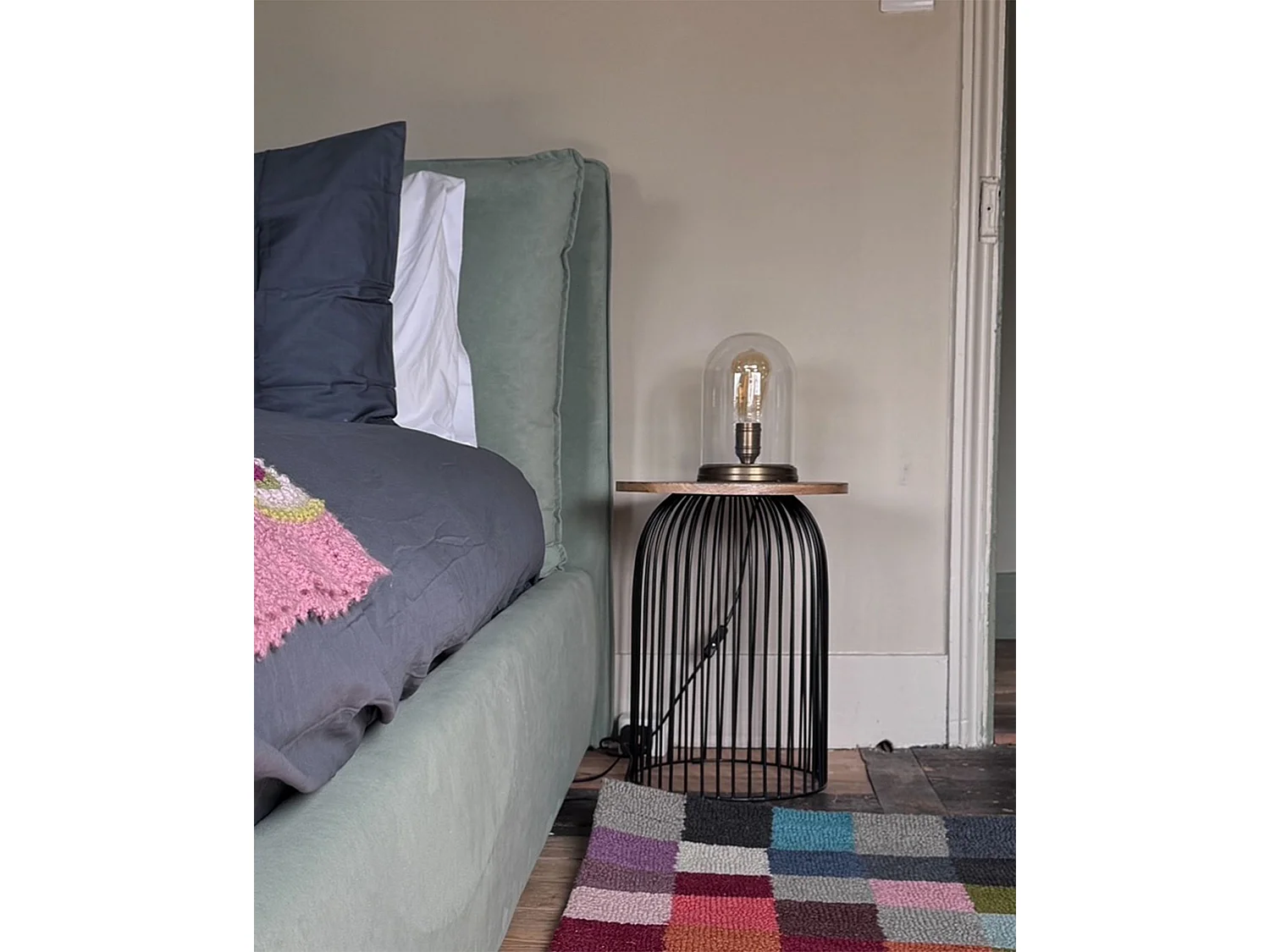 Table d'appoint WILLS Bois de manguier Marron/noir