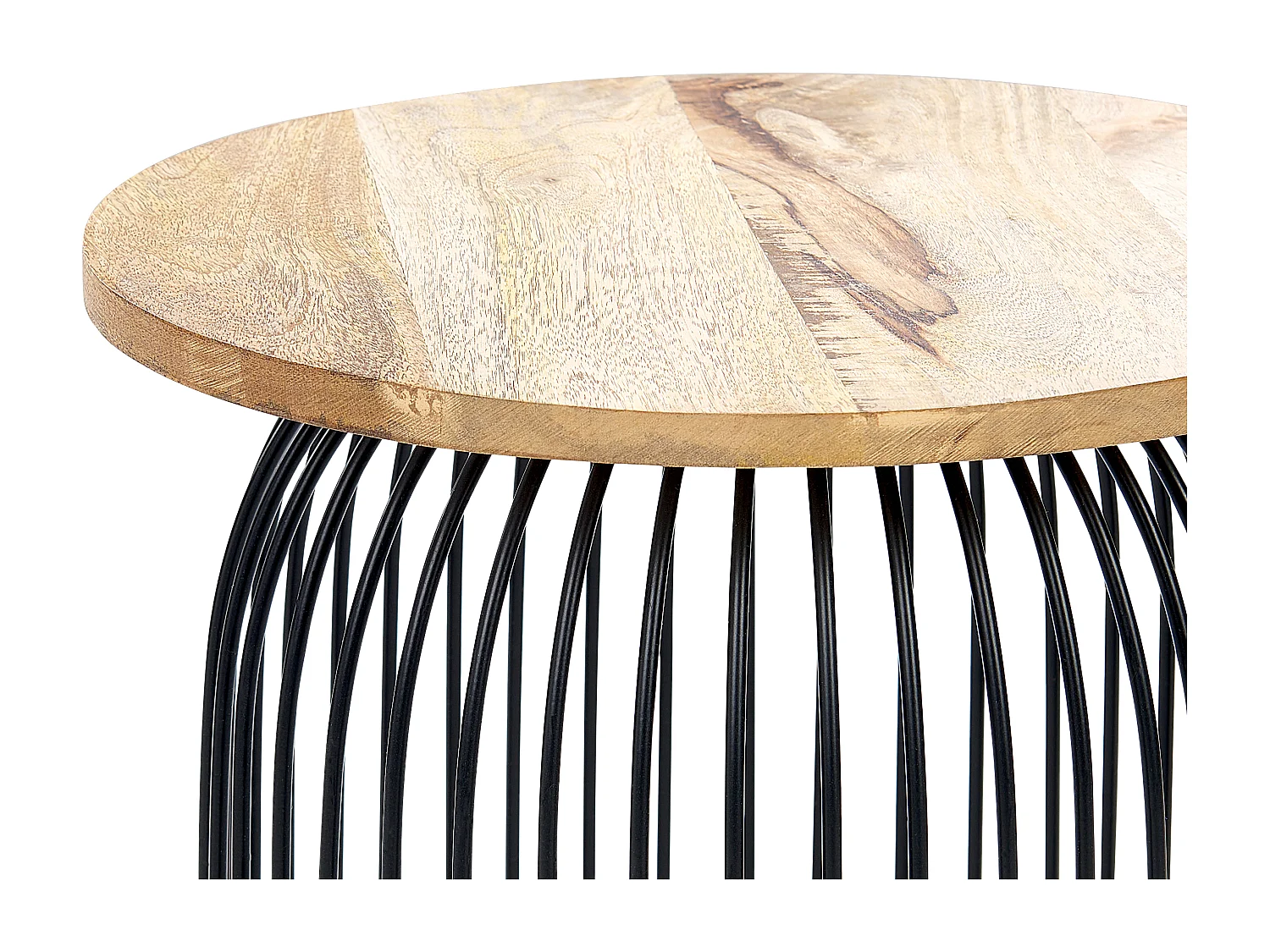 Tavolino WILLS Legno di mango Marrone/ Nero