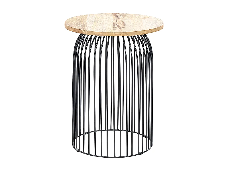 Table d'appoint WILLS Bois de manguier Marron/noir
