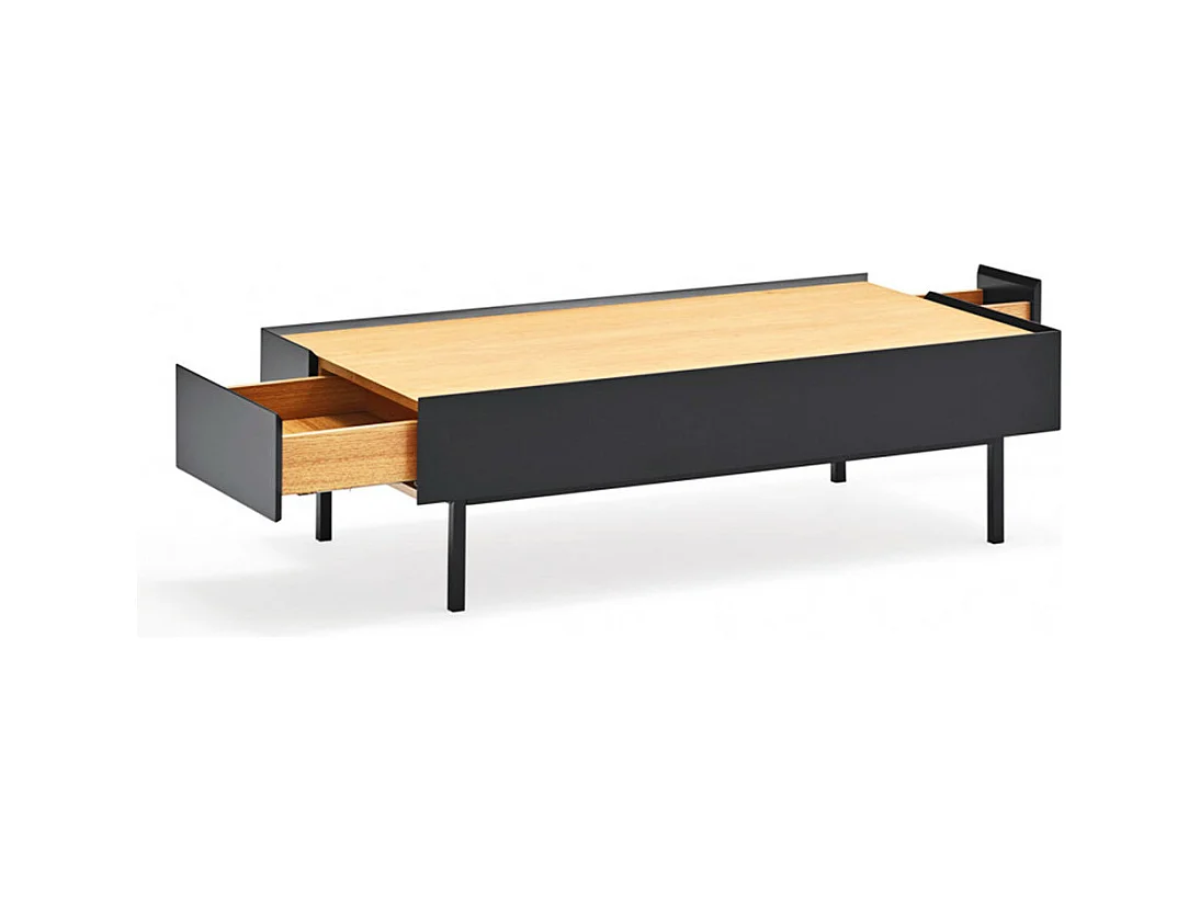 Arista - Table basse en bois 110x60cm - Couleur - Noir