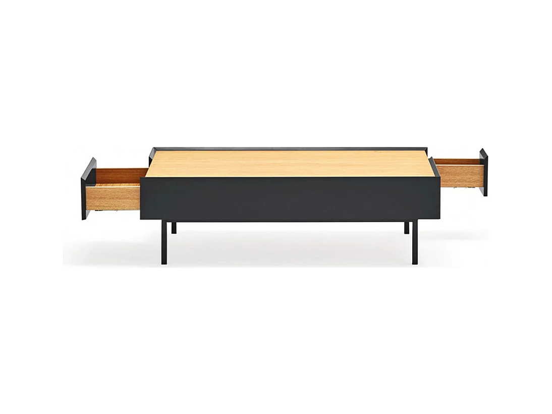 Arista - Table basse en bois 110x60cm - Couleur - Noir