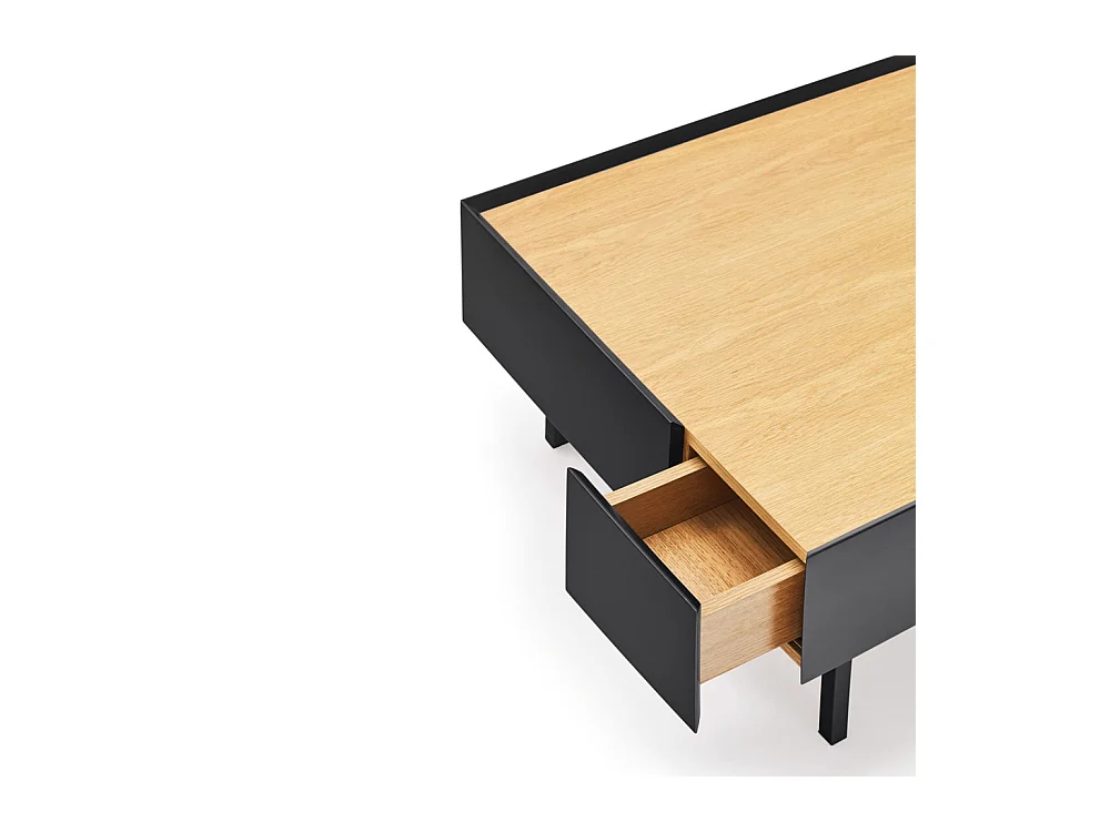 Arista - Table basse en bois 110x60cm - Couleur - Noir