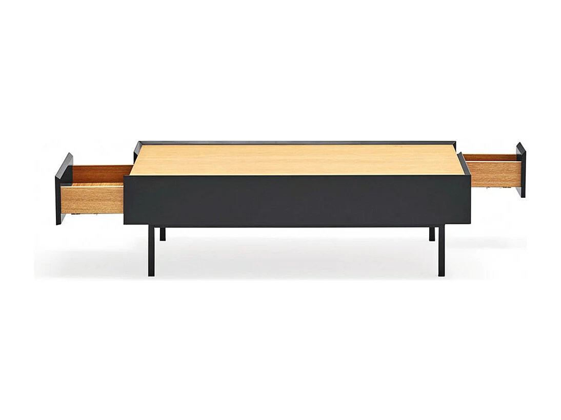 Tavolino basso nero 110x60 cm