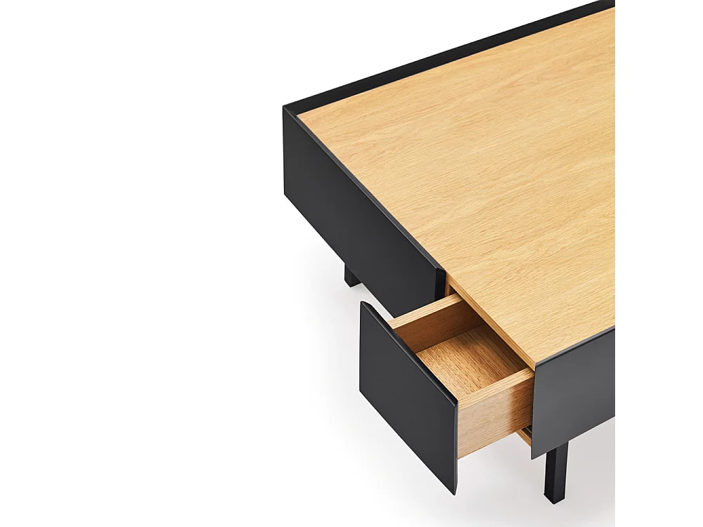 Tavolino basso nero 110x60 cm