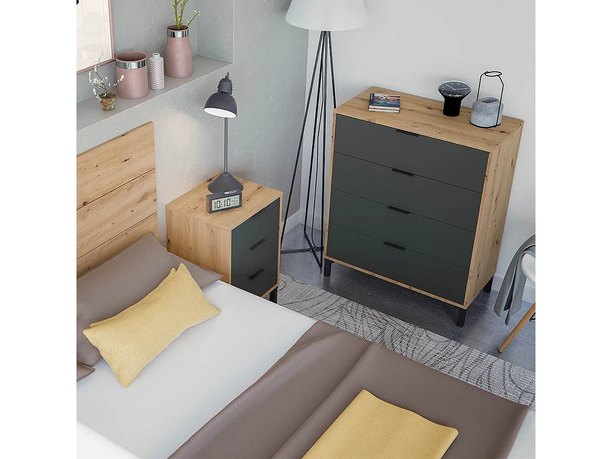 Commode met 4 laden - L77,5 cm