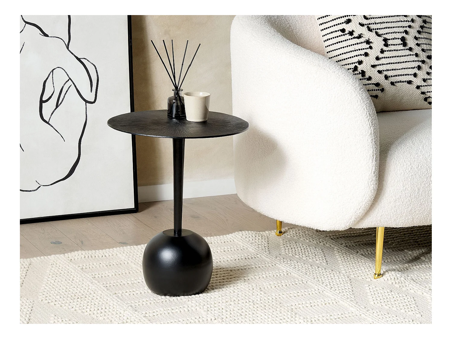 Tavolino EUCLA Metallo Nero