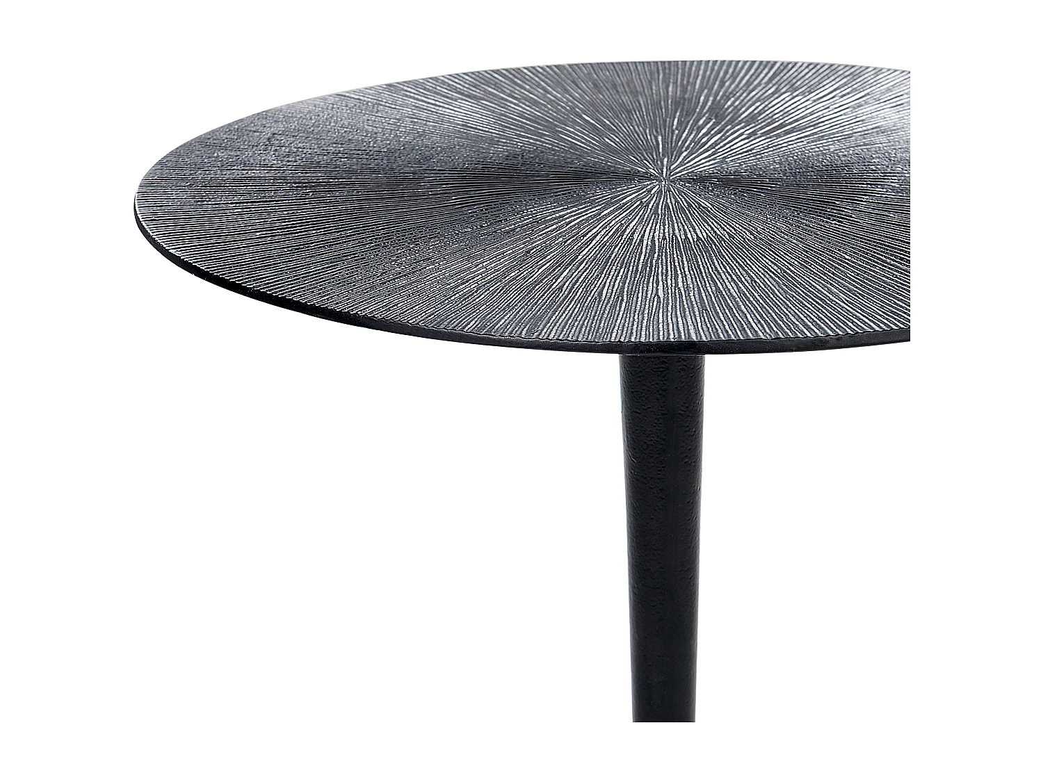 Beistelltisch Metall schwarz rund Säulenfuß einbeinig ⌀ 40 cm Modern Eucla