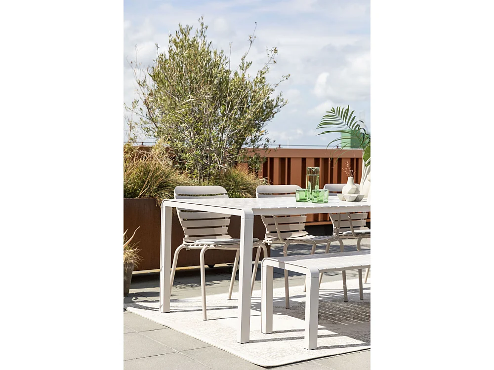 VONDEL - Table de jardin en aluminium Argile