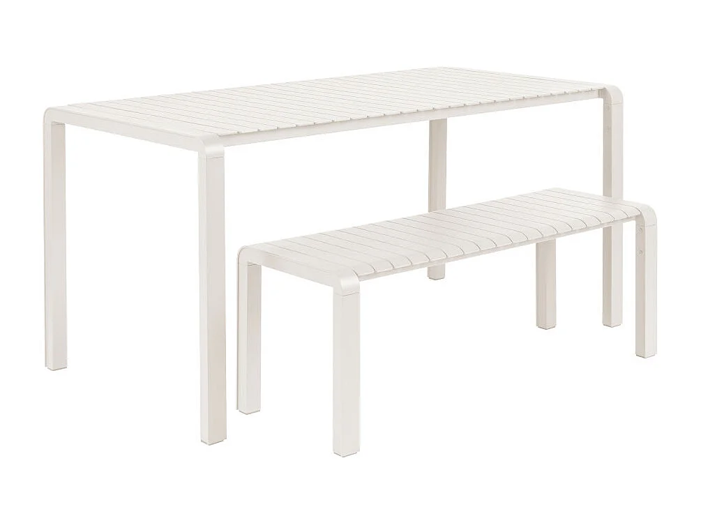 VONDEL - Table à manger de jardin en métal 168x87cm