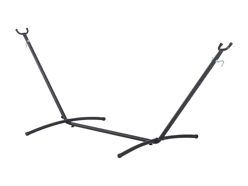Verstellbare Hängemattenhalterung 280 x 120 x 110 cm – Farbe: Schwarz