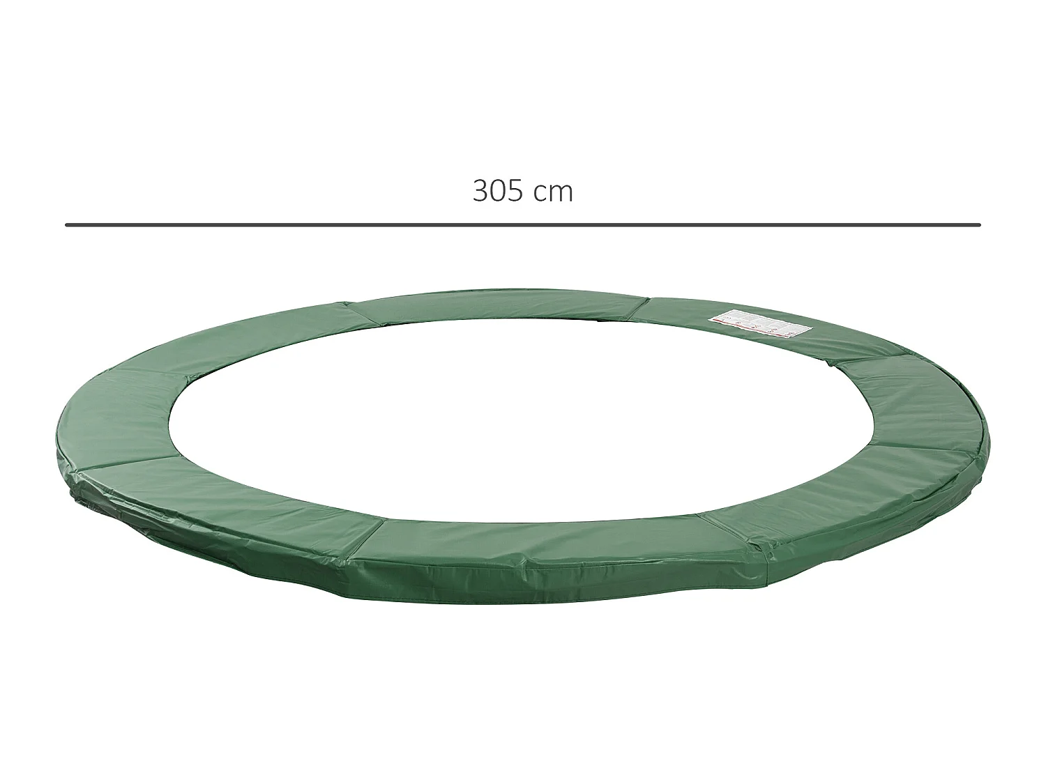 Cojín borde para cama elástica verde 305x305x1.5 cm HOMCOM