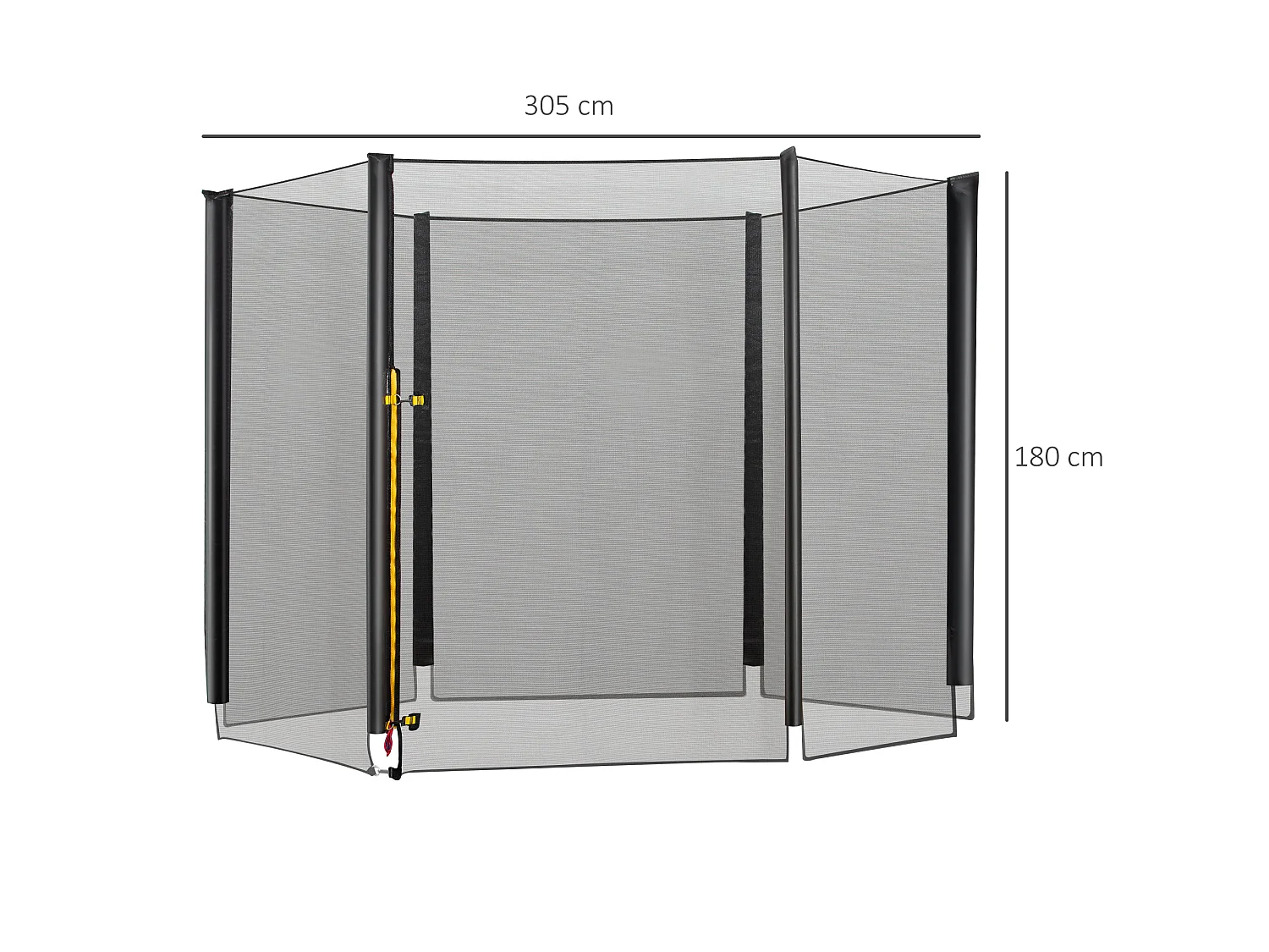 Red de seguridad para cama elástica negro ø305x180 cm HOMCOM