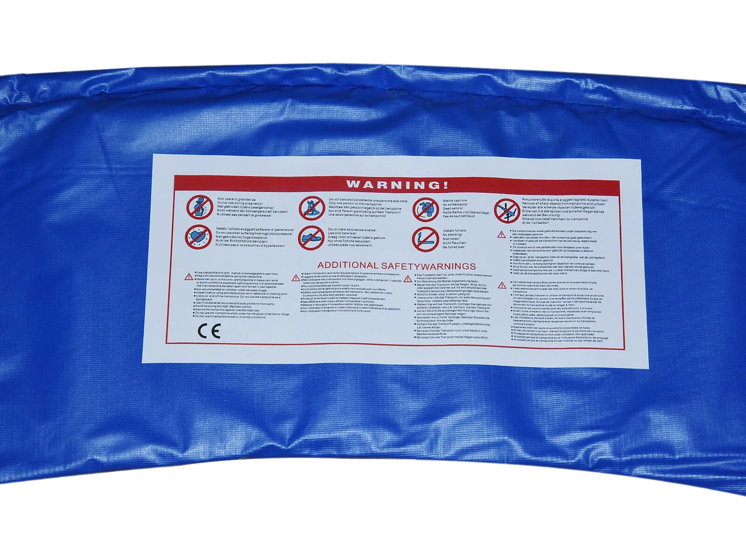 Cojín borde para cama elástica azul 305x305x1.5 cm HOMCOM