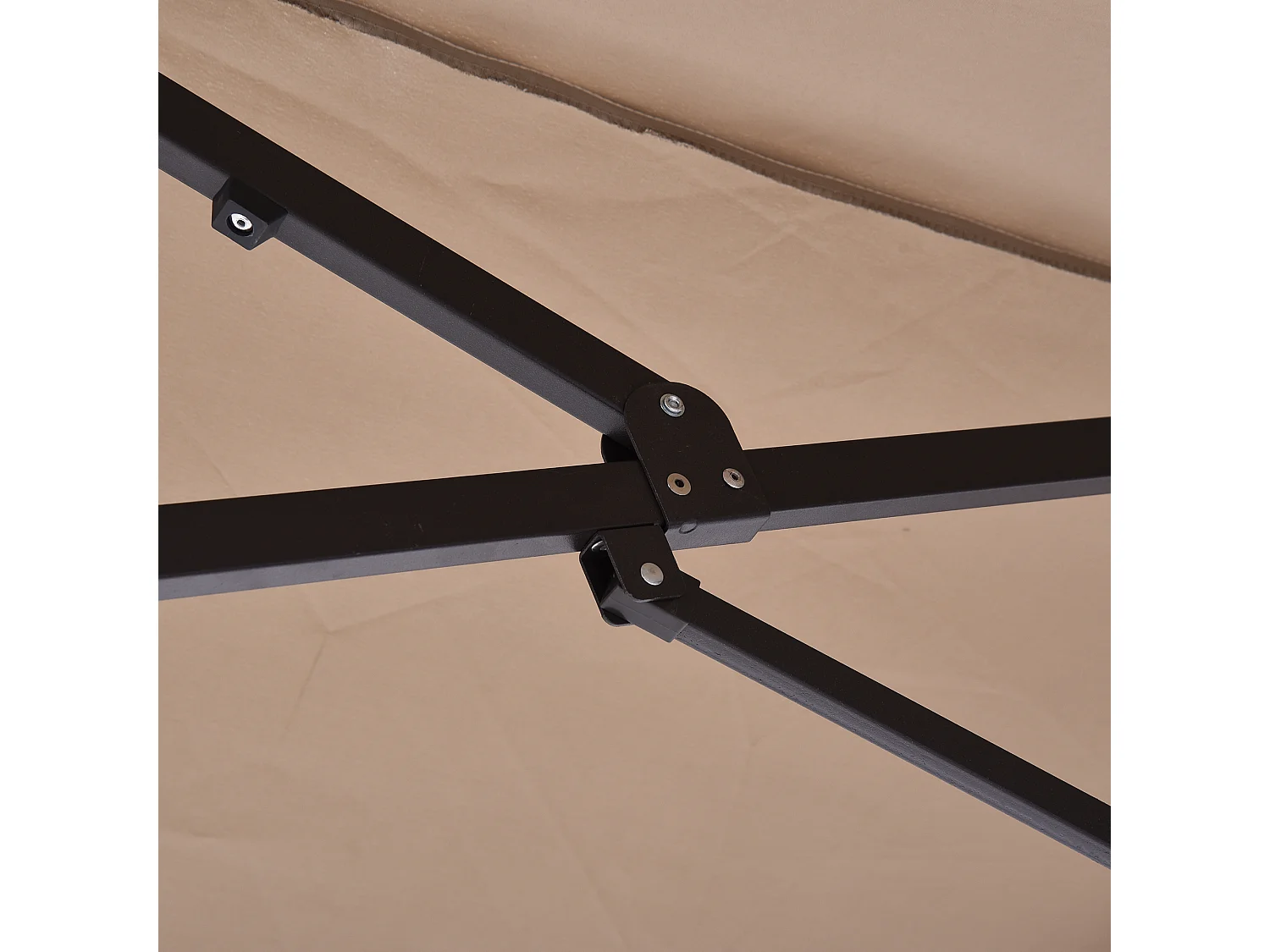 Sombrilla doble café 460x270x240 cm Outsunny