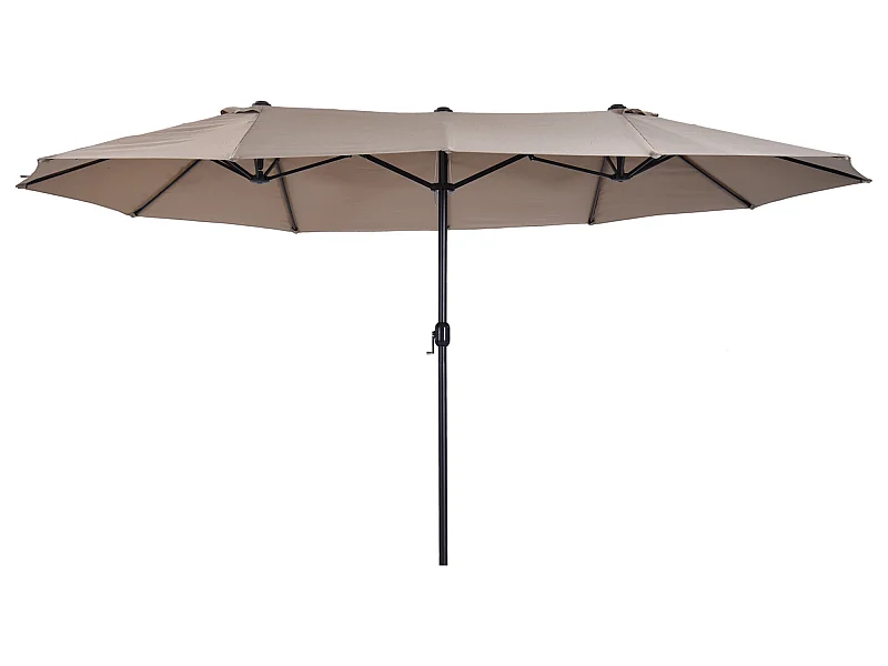 Sombrilla doble café 460x270x240 cm Outsunny