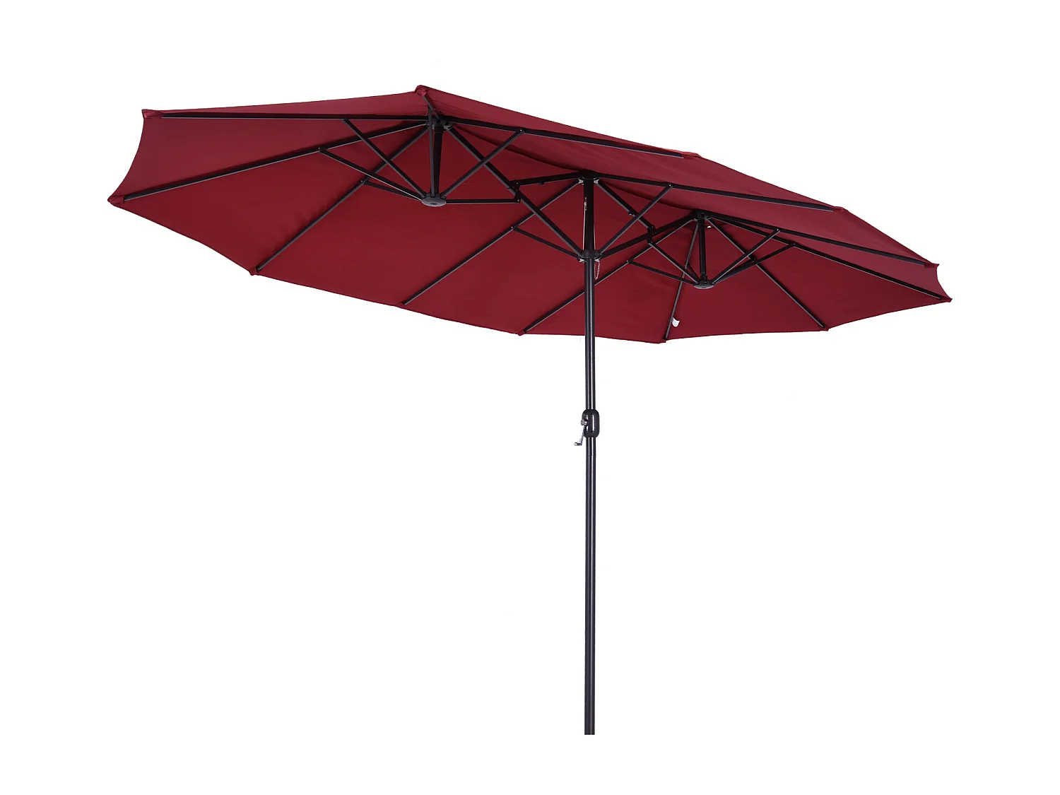 Sombrilla doble rojo 460x270x240 cm Outsunny