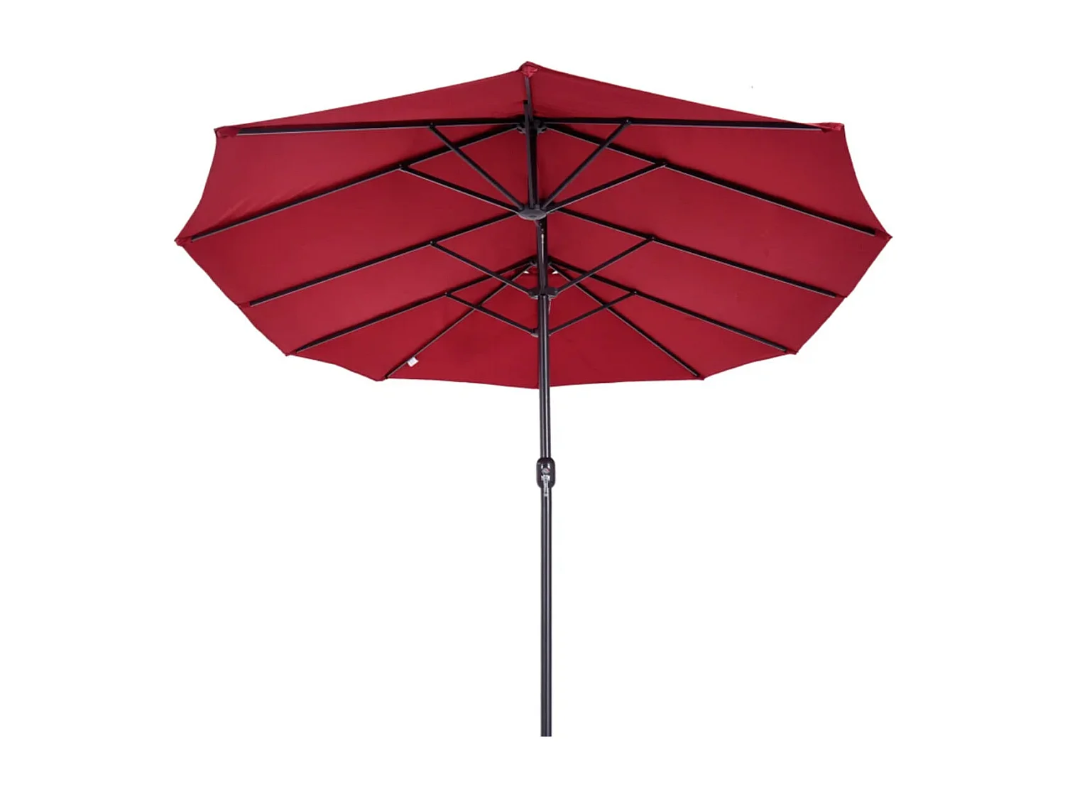 Sombrilla doble rojo 460x270x240 cm Outsunny