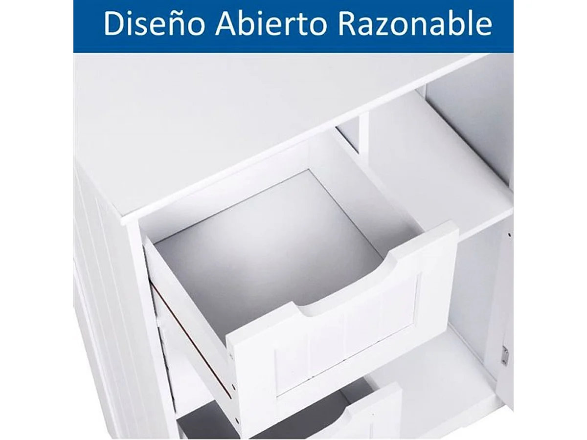 Armario de baño blanco 56x30x83cm kleankin