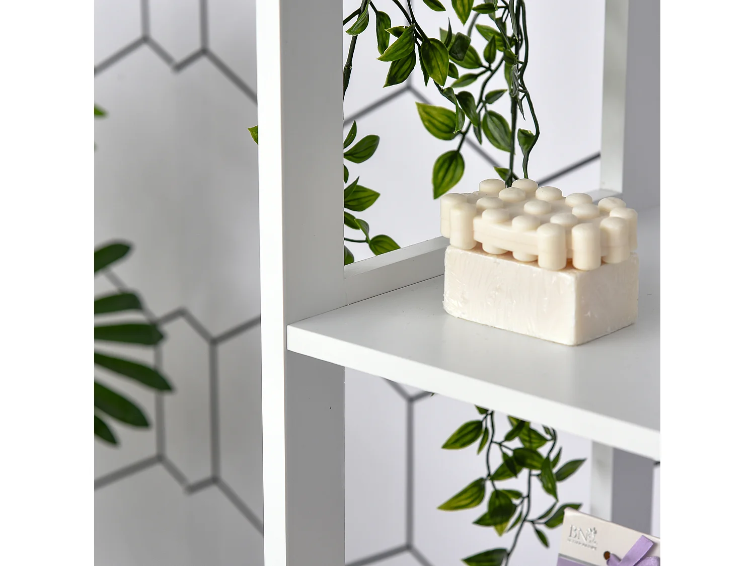 Armario alto de baño blanco 30x30x144 cm kleankin