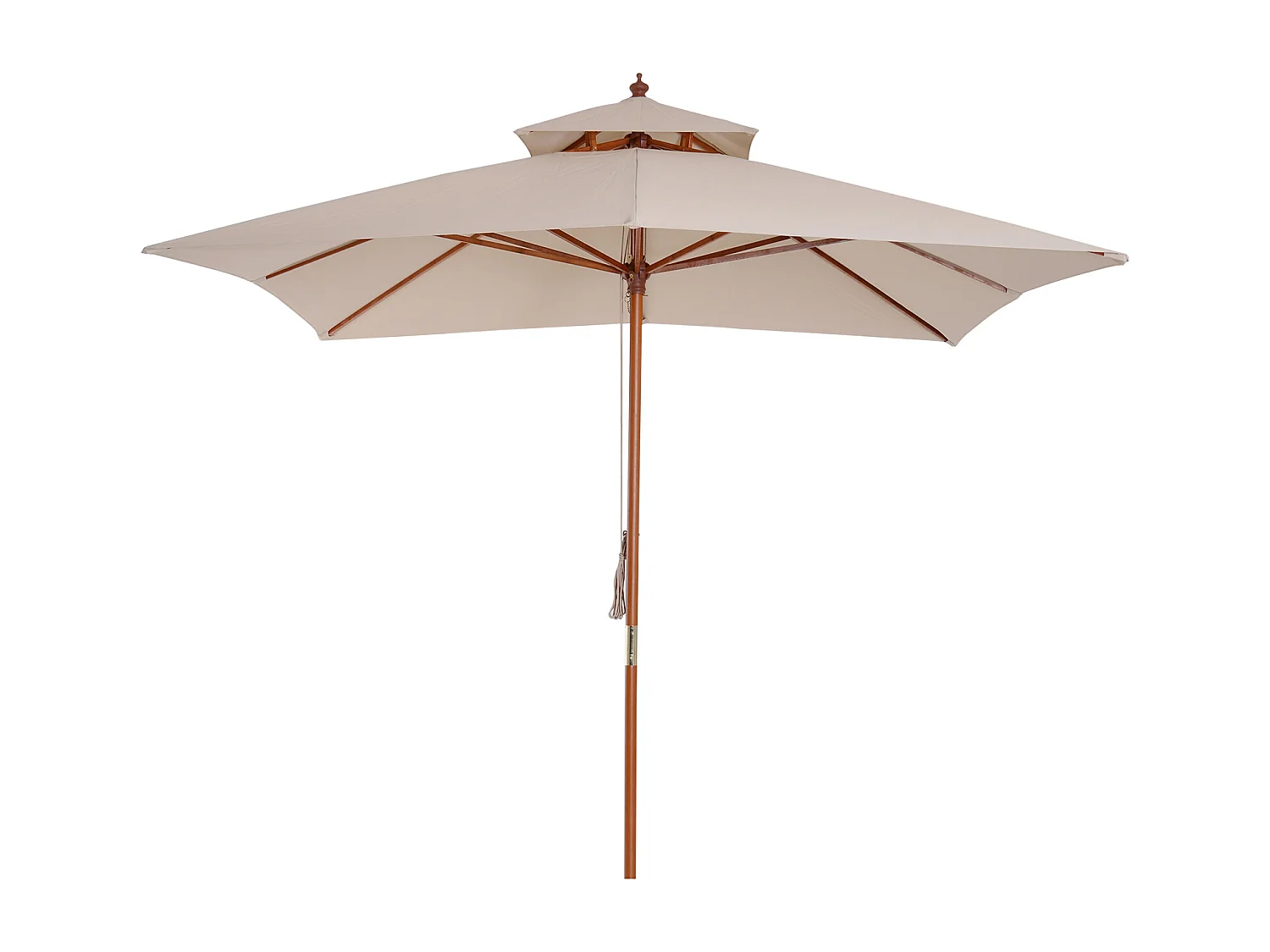 Sombrilla de jardín beige 300x300x297 cm Outsunny