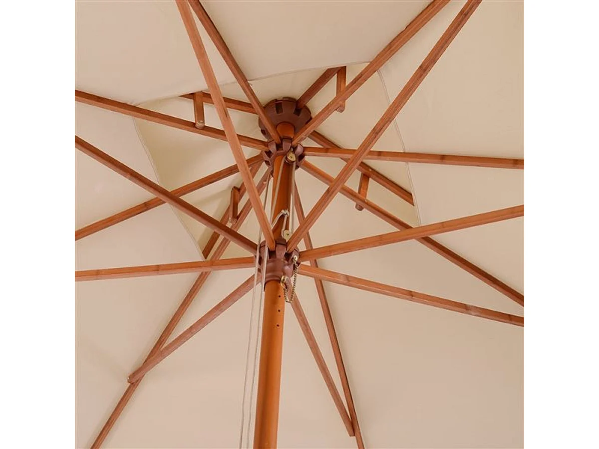 Sombrilla de jardín beige 300x300x297 cm Outsunny