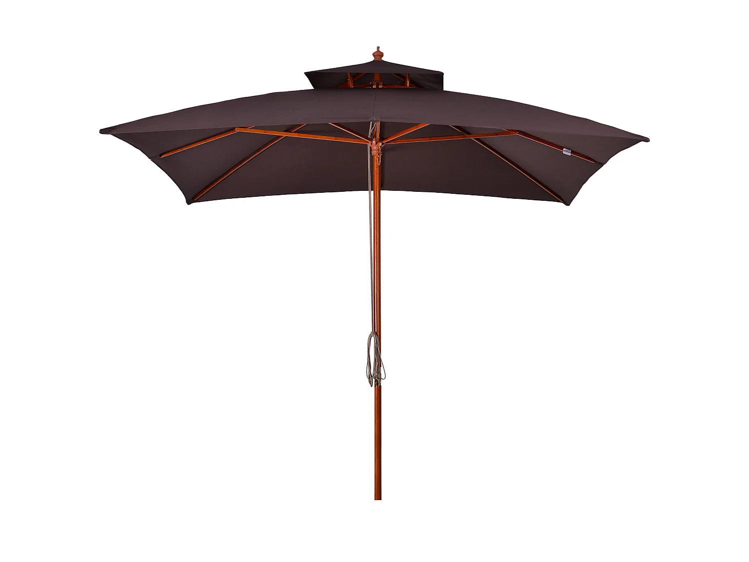 Parasol de jardín marrón 300x300x297 cm Outsunny