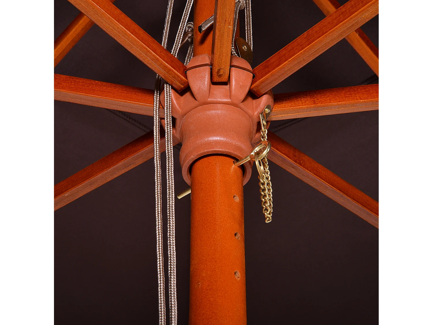 Parasol de jardín marrón 300x300x297 cm Outsunny