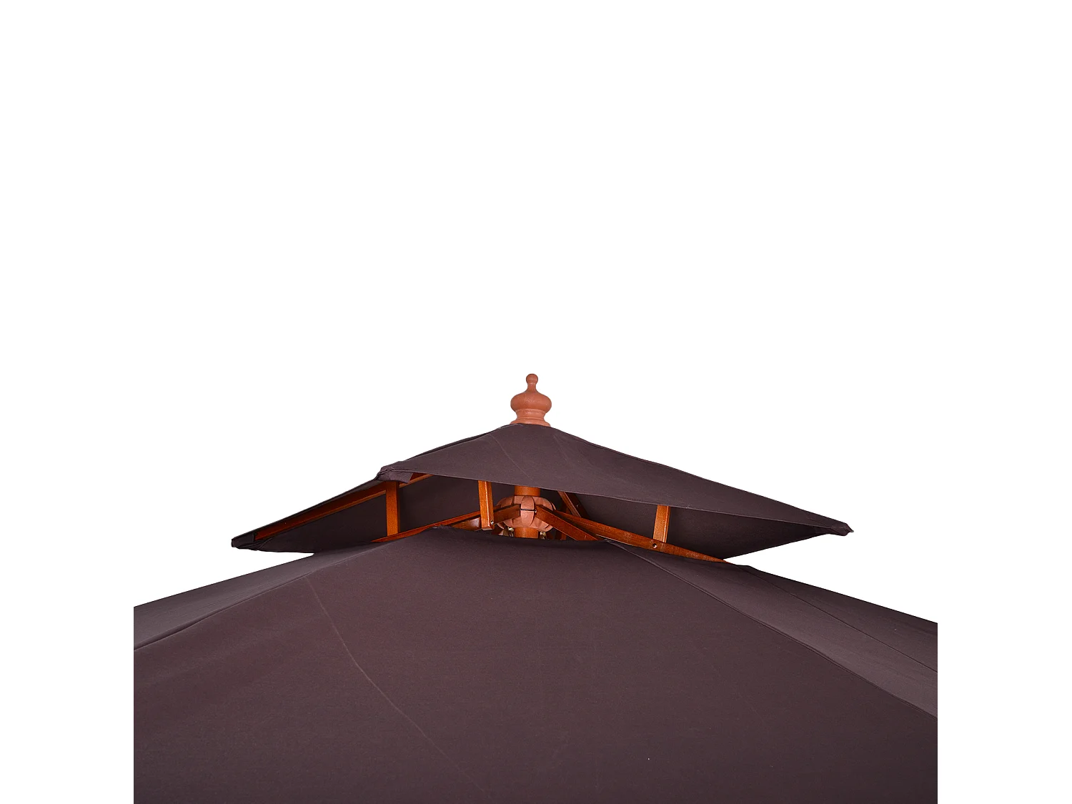 Parasol de jardín marrón 300x300x297 cm Outsunny