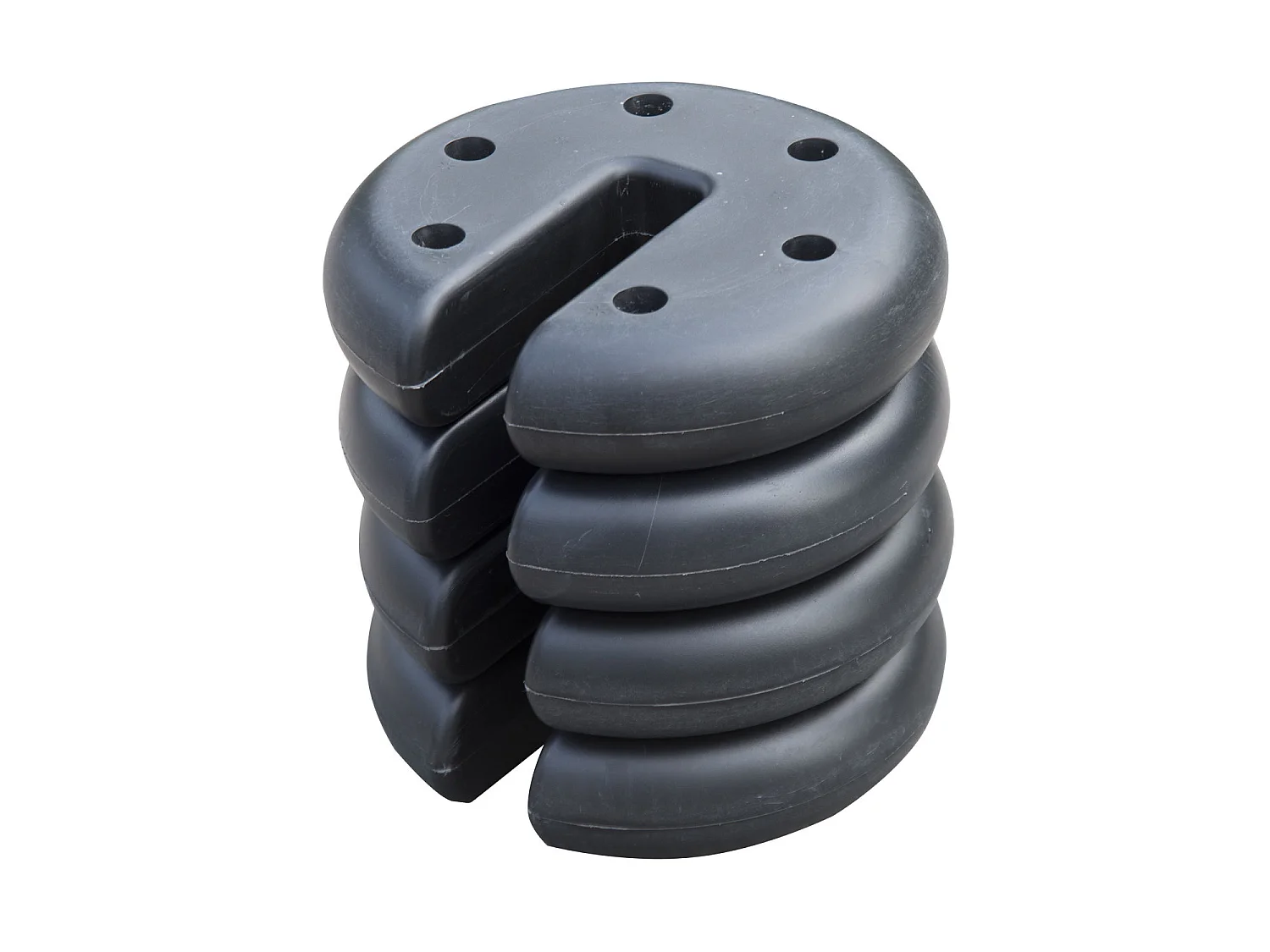 Peso de gazebo negro 20x20x4.5 cm Outsunny