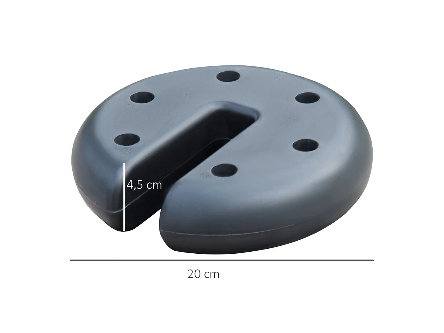 Peso de gazebo negro 20x20x4.5 cm Outsunny